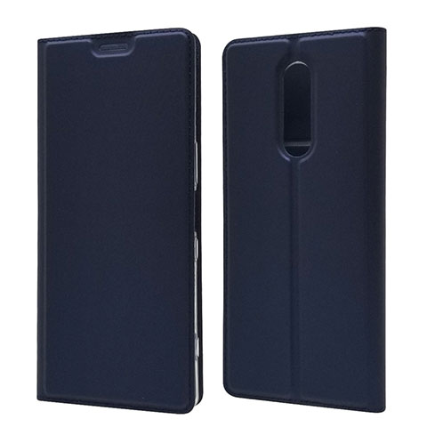 Funda de Cuero Cartera con Soporte Carcasa L02 para Sony Xperia 1 Azul