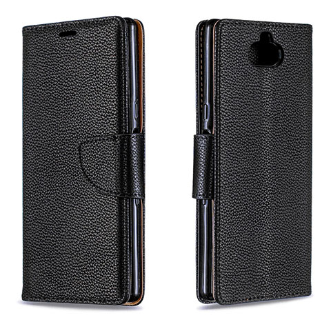 Funda de Cuero Cartera con Soporte Carcasa L02 para Sony Xperia 10 Negro