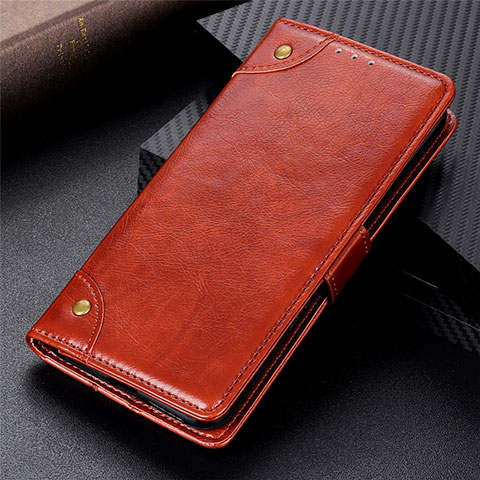 Funda de Cuero Cartera con Soporte Carcasa L02 para Vivo Y20s Marron Claro