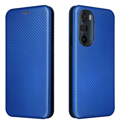 Funda de Cuero Cartera con Soporte Carcasa L02Z para Motorola Moto Edge X30 5G Azul