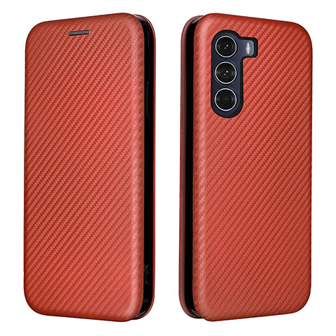 Funda de Cuero Cartera con Soporte Carcasa L02Z para Motorola Moto G200 5G Marron