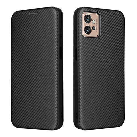 Funda de Cuero Cartera con Soporte Carcasa L02Z para Motorola Moto G32 Negro