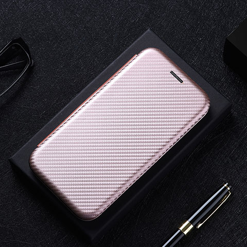 Funda de Cuero Cartera con Soporte Carcasa L02Z para Realme GT2 Pro 5G Oro Rosa