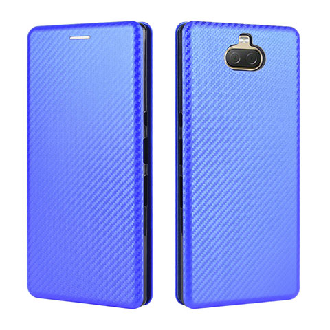 Funda de Cuero Cartera con Soporte Carcasa L02Z para Sony Xperia 10 Azul