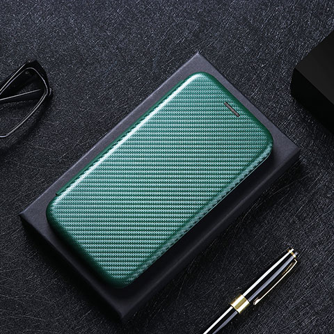 Funda de Cuero Cartera con Soporte Carcasa L02Z para Xiaomi Redmi 9AT Verde