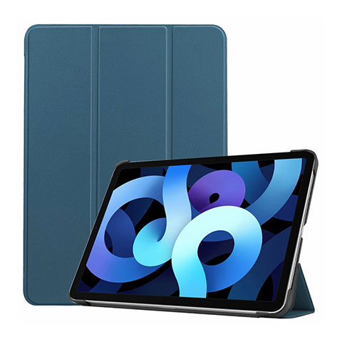 Funda de Cuero Cartera con Soporte Carcasa L03 para Apple iPad Air 10.9 (2020) Azul