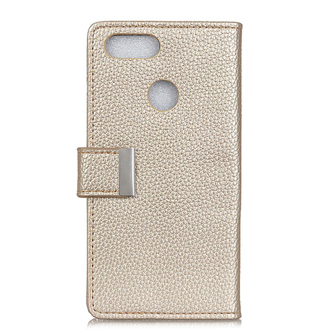 Funda de Cuero Cartera con Soporte Carcasa L03 para Asus Zenfone Max Plus M1 ZB570TL Oro