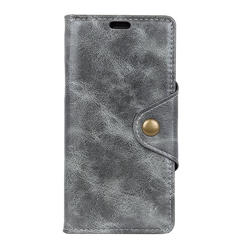 Funda de Cuero Cartera con Soporte Carcasa L03 para HTC U12 Life Gris