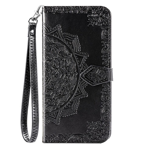 Funda de Cuero Cartera con Soporte Carcasa L03 para Huawei Enjoy 10 Negro