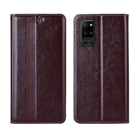 Funda de Cuero Cartera con Soporte Carcasa L03 para Huawei Honor Play4 Pro 5G Marron