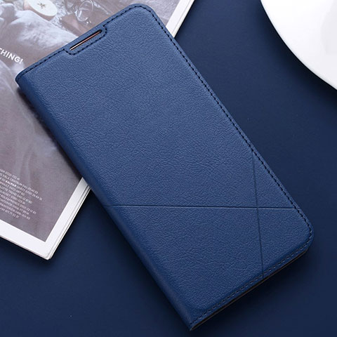 Funda de Cuero Cartera con Soporte Carcasa L03 para Huawei P Smart (2019) Azul