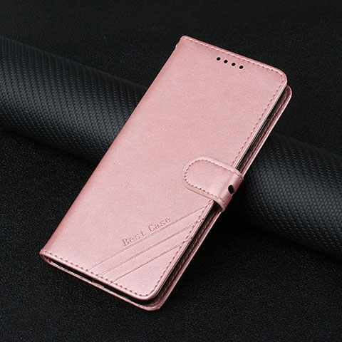 Funda de Cuero Cartera con Soporte Carcasa L03 para Motorola Moto Edge 20 Pro 5G Oro Rosa