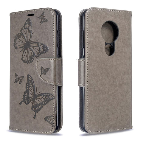 Funda de Cuero Cartera con Soporte Carcasa L03 para Nokia 6.2 Gris