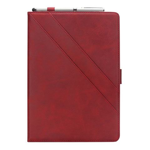 Funda de Cuero Cartera con Soporte Carcasa L03 para Samsung Galaxy Tab S5e 4G 10.5 SM-T725 Rojo