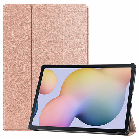 Funda de Cuero Cartera con Soporte Carcasa L03 para Samsung Galaxy Tab S7 Plus 5G 12.4 SM-T976 Oro Rosa