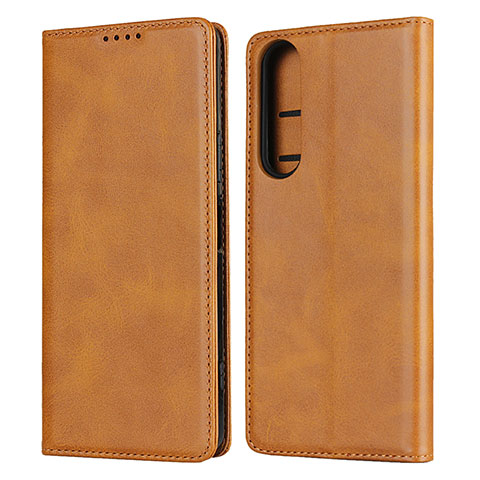 Funda de Cuero Cartera con Soporte Carcasa L03 para Sony Xperia 1 II Naranja