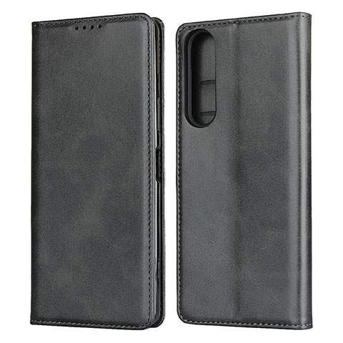 Funda de Cuero Cartera con Soporte Carcasa L03 para Sony Xperia 1 II Negro