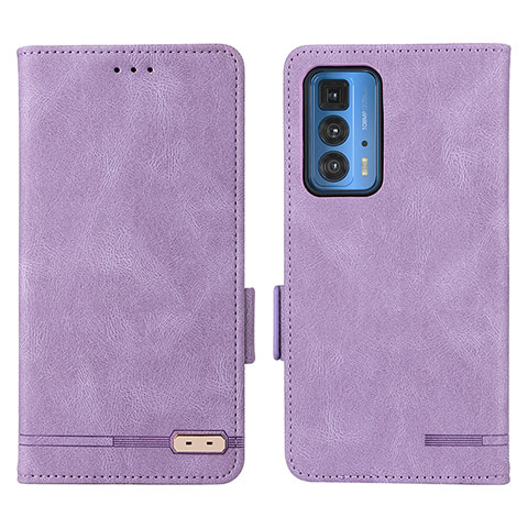 Funda de Cuero Cartera con Soporte Carcasa L03Z para Motorola Moto Edge 20 Pro 5G Morado