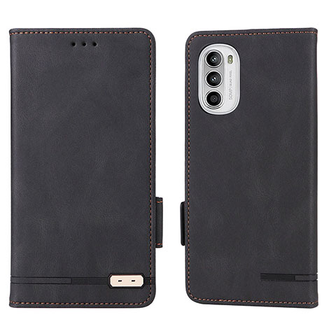 Funda de Cuero Cartera con Soporte Carcasa L03Z para Motorola Moto G52j 5G Negro