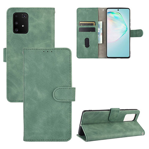 Funda de Cuero Cartera con Soporte Carcasa L03Z para Samsung Galaxy A91 Verde