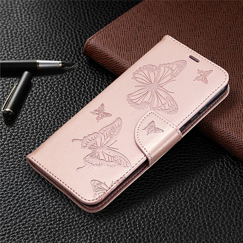 Funda de Cuero Cartera con Soporte Carcasa L04 para Huawei Honor 9A Oro Rosa