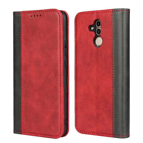 Funda de Cuero Cartera con Soporte Carcasa L04 para Huawei Mate 20 Lite Rojo