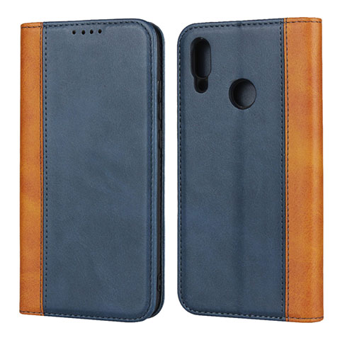 Funda de Cuero Cartera con Soporte Carcasa L04 para Huawei P Smart (2019) Azul