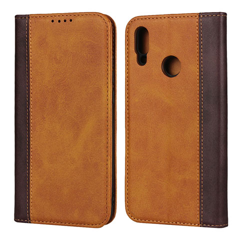 Funda de Cuero Cartera con Soporte Carcasa L04 para Huawei P Smart (2019) Marron