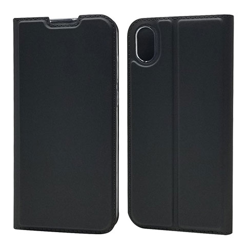 Funda de Cuero Cartera con Soporte Carcasa L04 para Huawei Y5 (2019) Negro