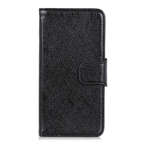 Funda de Cuero Cartera con Soporte Carcasa L04 para Motorola Moto One Fusion Plus Negro