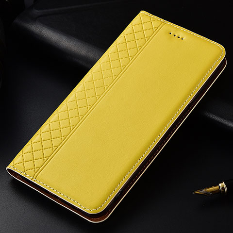 Funda de Cuero Cartera con Soporte Carcasa L04 para Nokia 4.2 Amarillo