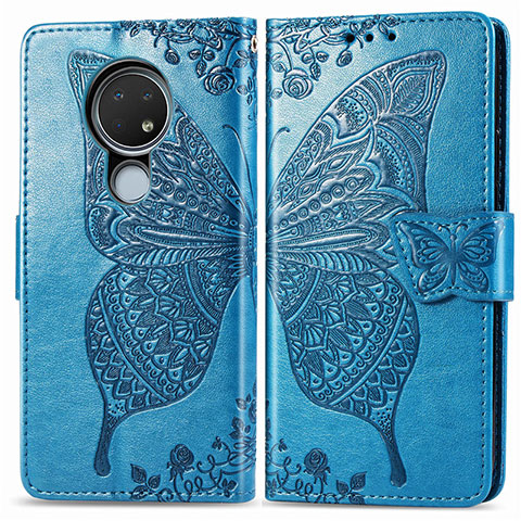 Funda de Cuero Cartera con Soporte Carcasa L04 para Nokia 6.2 Azul