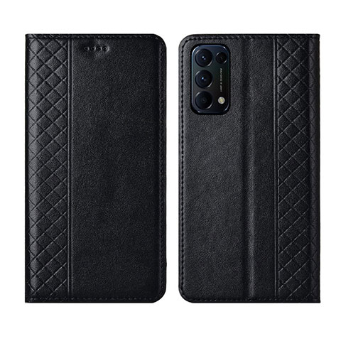 Funda de Cuero Cartera con Soporte Carcasa L04 para Oppo Find X3 Lite 5G Negro