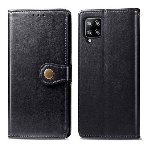 Funda de Cuero Cartera con Soporte Carcasa L04 para Samsung Galaxy A42 5G Negro