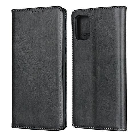 Funda de Cuero Cartera con Soporte Carcasa L04 para Samsung Galaxy A51 4G Negro