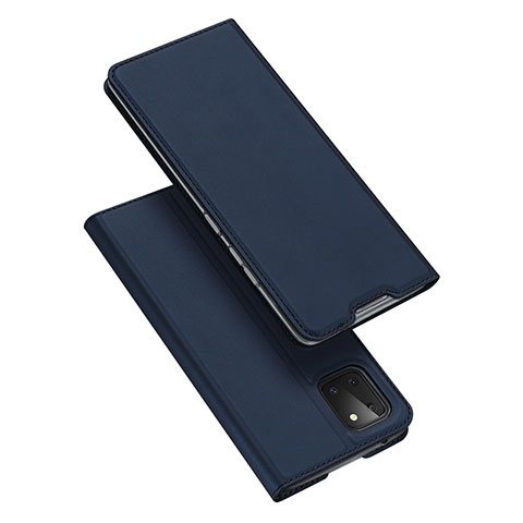 Funda de Cuero Cartera con Soporte Carcasa L04 para Samsung Galaxy A81 Azul