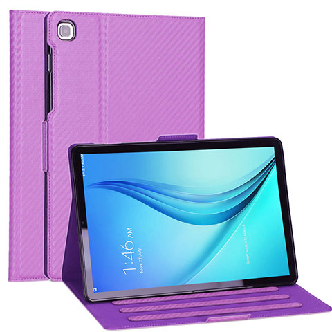 Funda de Cuero Cartera con Soporte Carcasa L04 para Samsung Galaxy Tab S5e 4G 10.5 SM-T725 Morado