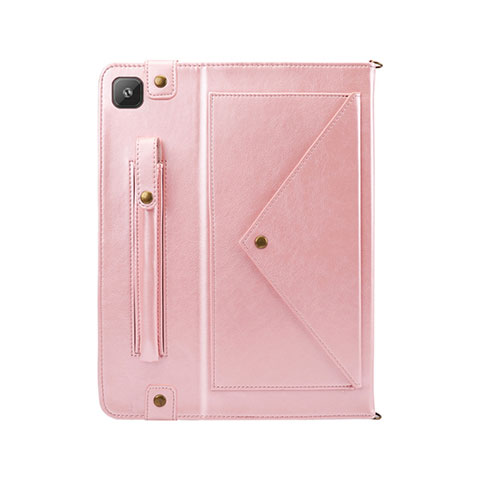 Funda de Cuero Cartera con Soporte Carcasa L04 para Samsung Galaxy Tab S6 Lite 4G 10.4 SM-P615 Oro Rosa