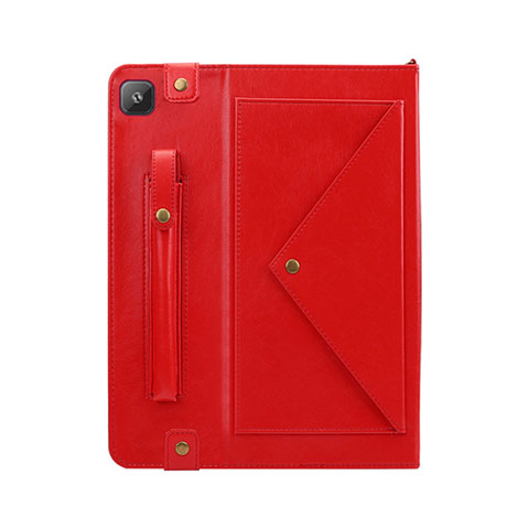 Funda de Cuero Cartera con Soporte Carcasa L04 para Samsung Galaxy Tab S6 Lite 4G 10.4 SM-P615 Rojo