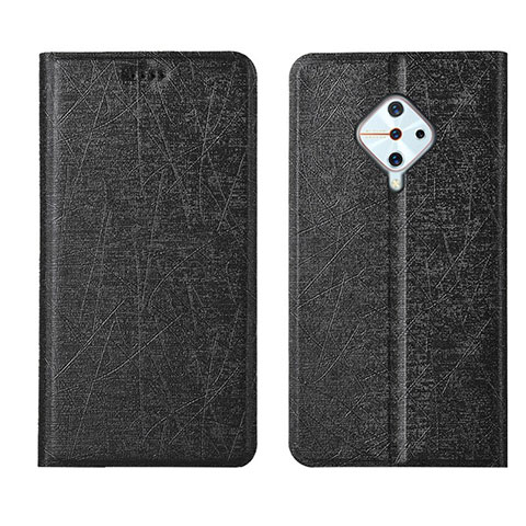 Funda de Cuero Cartera con Soporte Carcasa L04 para Vivo X50 Lite Negro