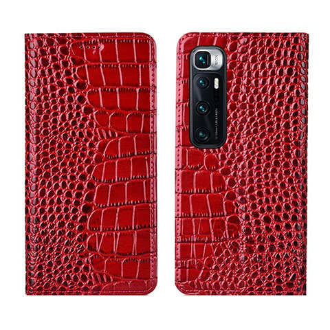 Funda de Cuero Cartera con Soporte Carcasa L04 para Xiaomi Mi 10 Ultra Rojo