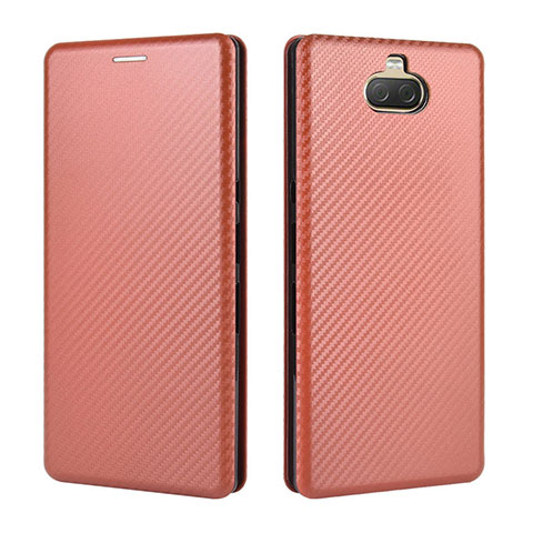 Funda de Cuero Cartera con Soporte Carcasa L04Z para Sony Xperia 10 Plus Marron