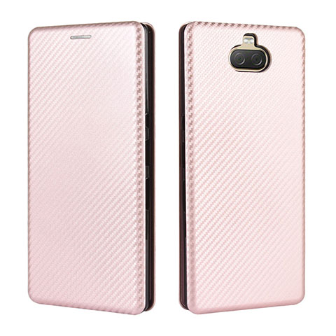 Funda de Cuero Cartera con Soporte Carcasa L04Z para Sony Xperia 10 Plus Oro Rosa