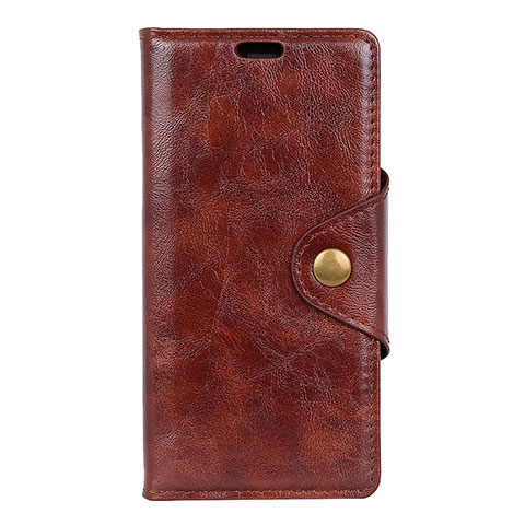 Funda de Cuero Cartera con Soporte Carcasa L05 para Alcatel 7 Marron