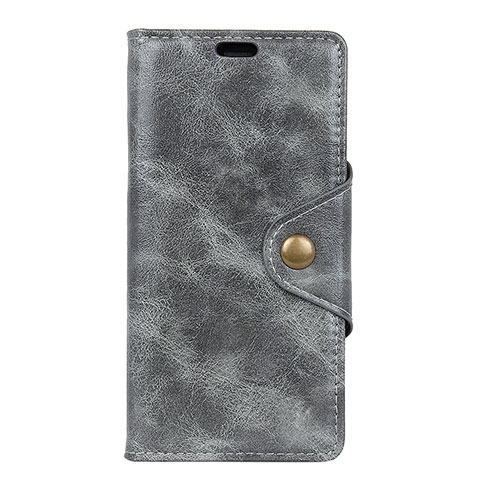 Funda de Cuero Cartera con Soporte Carcasa L05 para Asus Zenfone 5 ZS620KL Gris