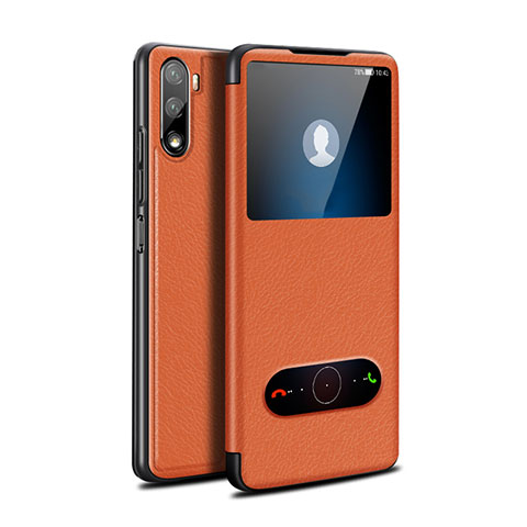 Funda de Cuero Cartera con Soporte Carcasa L05 para Huawei Mate 40 Lite 5G Naranja