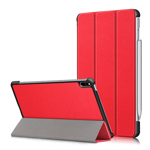 Funda de Cuero Cartera con Soporte Carcasa L05 para Huawei MatePad Pro Rojo
