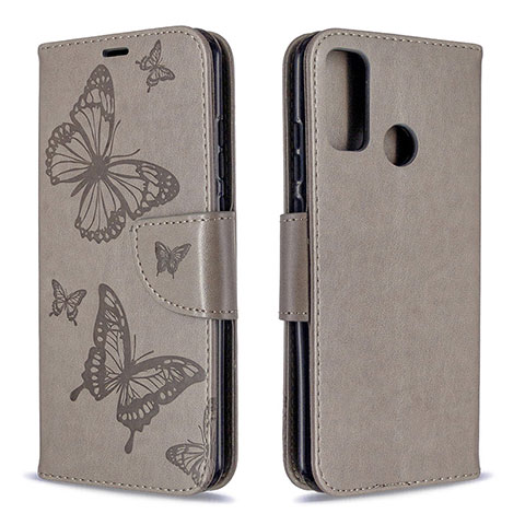 Funda de Cuero Cartera con Soporte Carcasa L05 para Huawei P Smart (2020) Gris