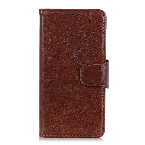 Funda de Cuero Cartera con Soporte Carcasa L05 para Huawei Y9a Marron