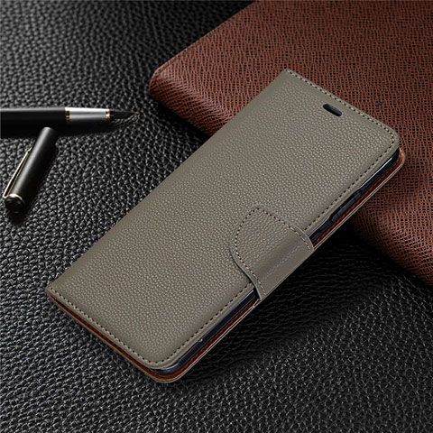 Funda de Cuero Cartera con Soporte Carcasa L05 para Nokia 5.3 Gris